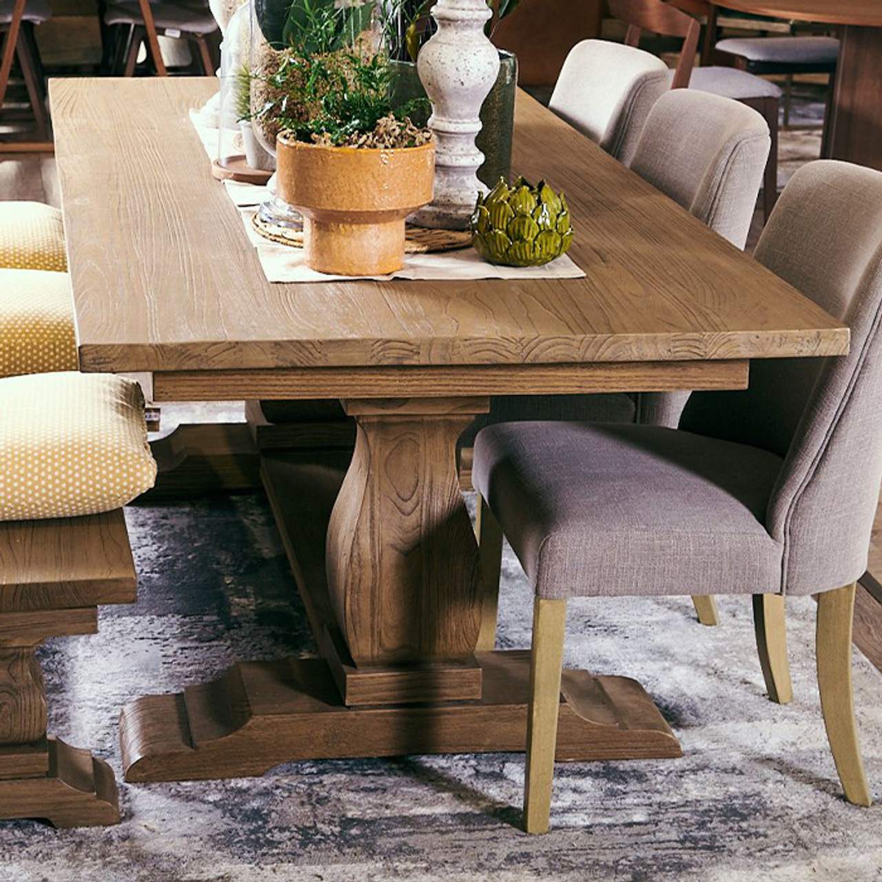 180cm Selene Twin Pod Dining Table – All Rustic Brown