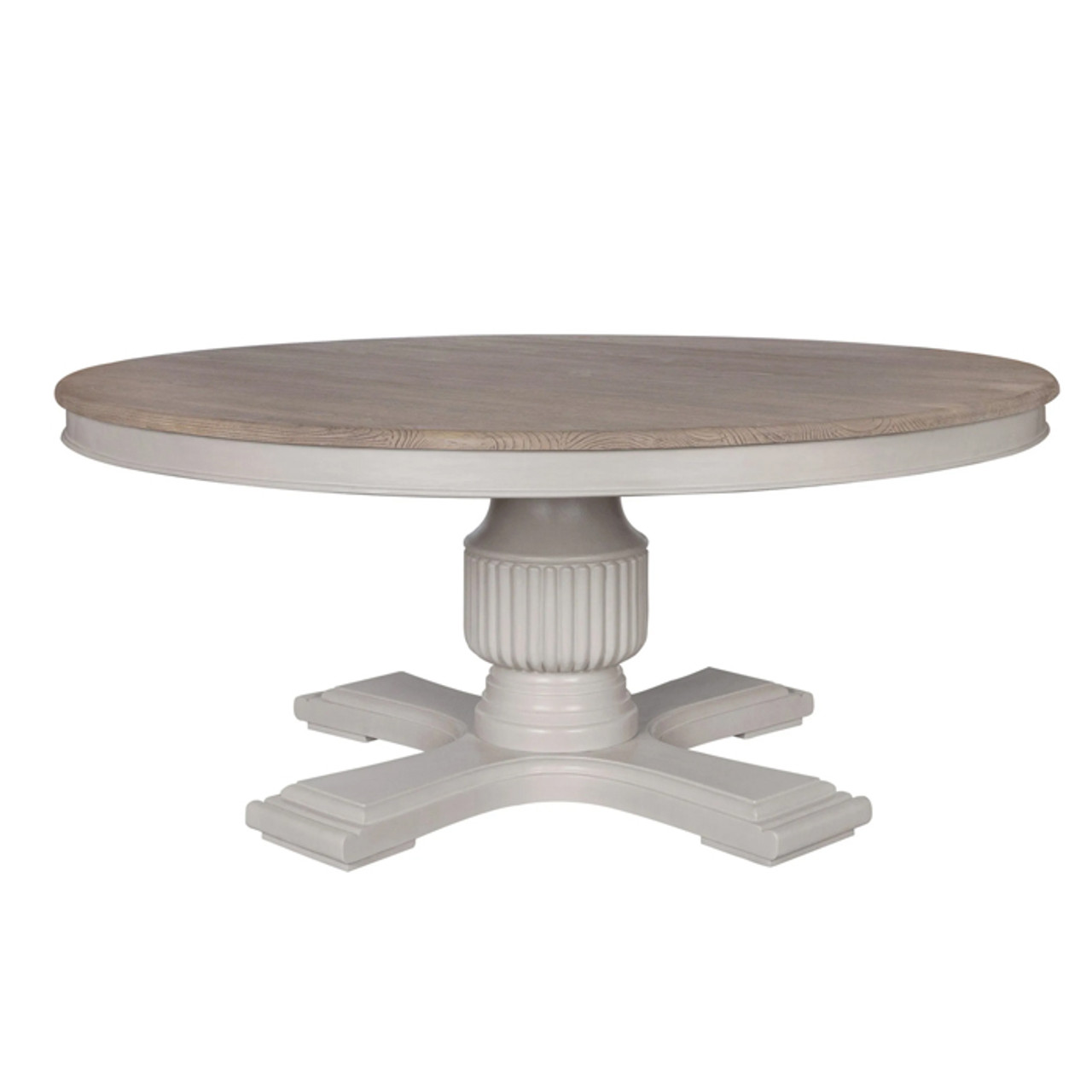 180cm Selene Round Dining Table – Hardwick/Rustic Brown