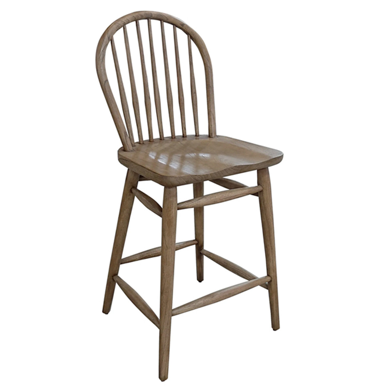 Selene Spindle Back Counter Stool – Rustic Brown