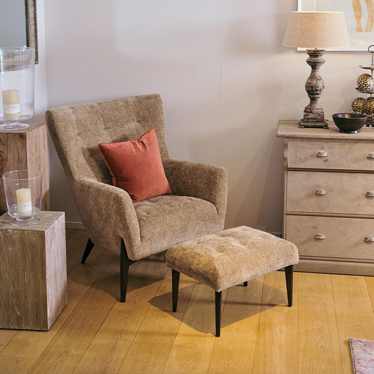 Bronte Standard Armchair (Stool Sold Separately)