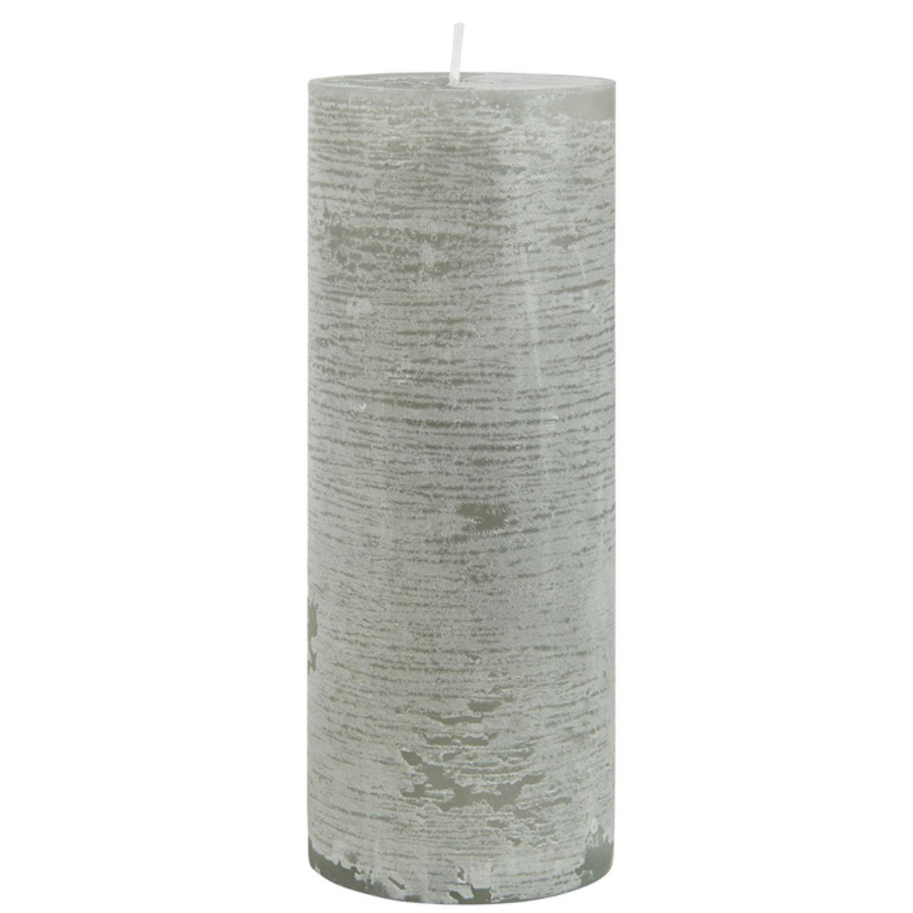 Rustic Candle Light Grey 18cm