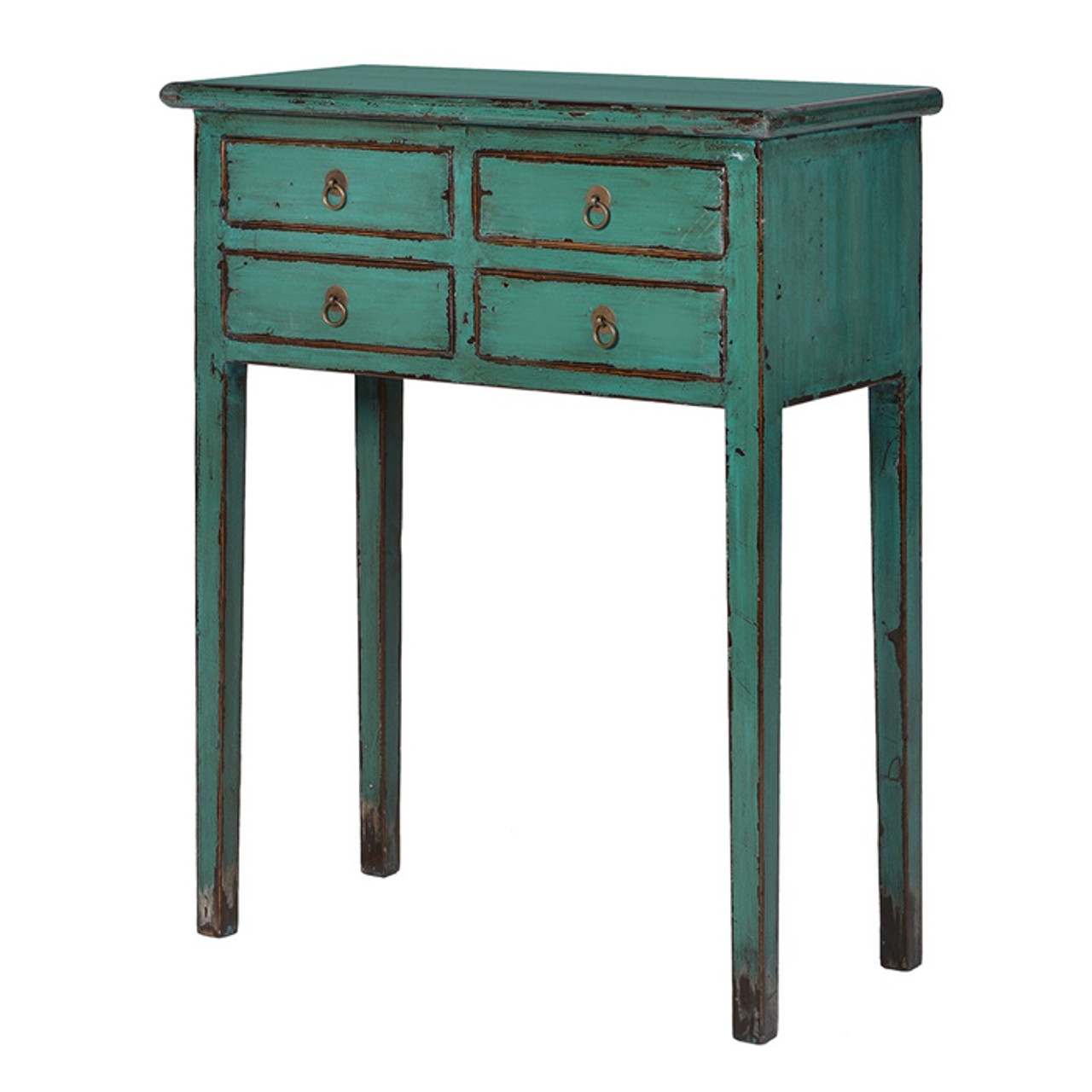 Shanxi Green Small 4 Drawer Hall Table
