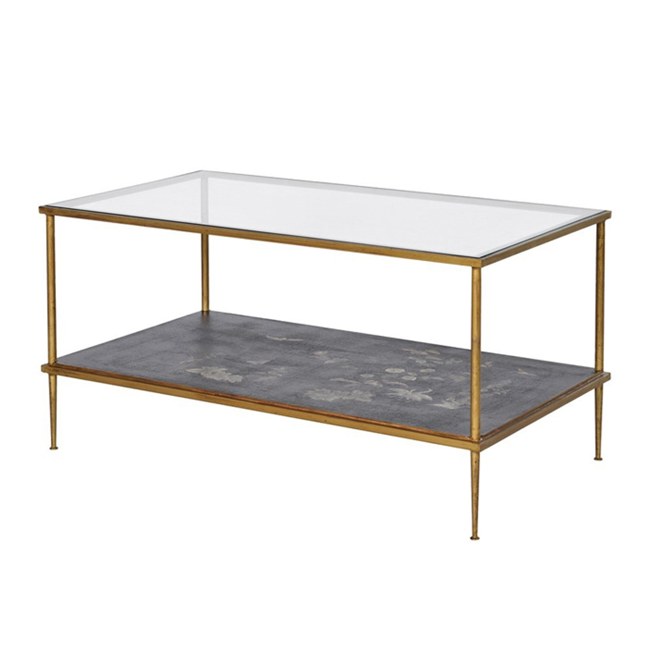 Gold Leaf and Glass Coffee Table