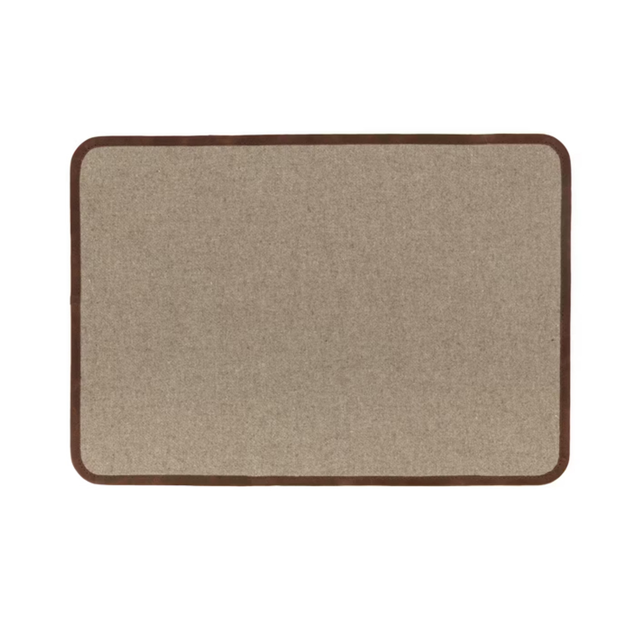 Milburn Placemat, Wool and Leather