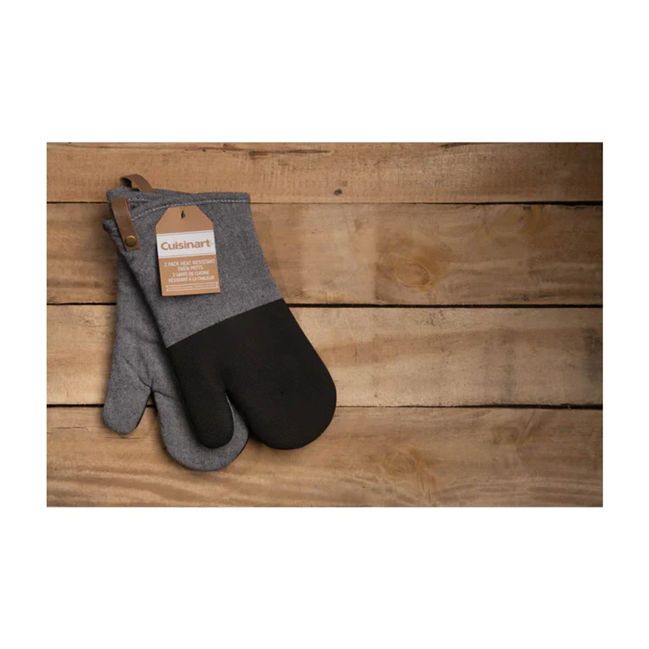 Neoprene Oven Mitt 2pk - Herringbone Charcoal