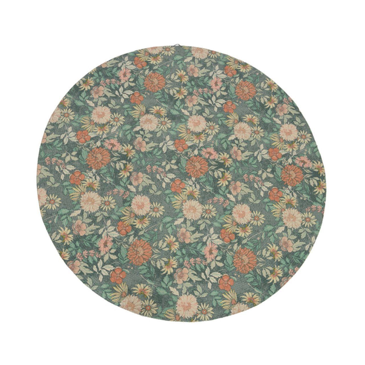 Floral Printed Round Rug  (2 colours available)