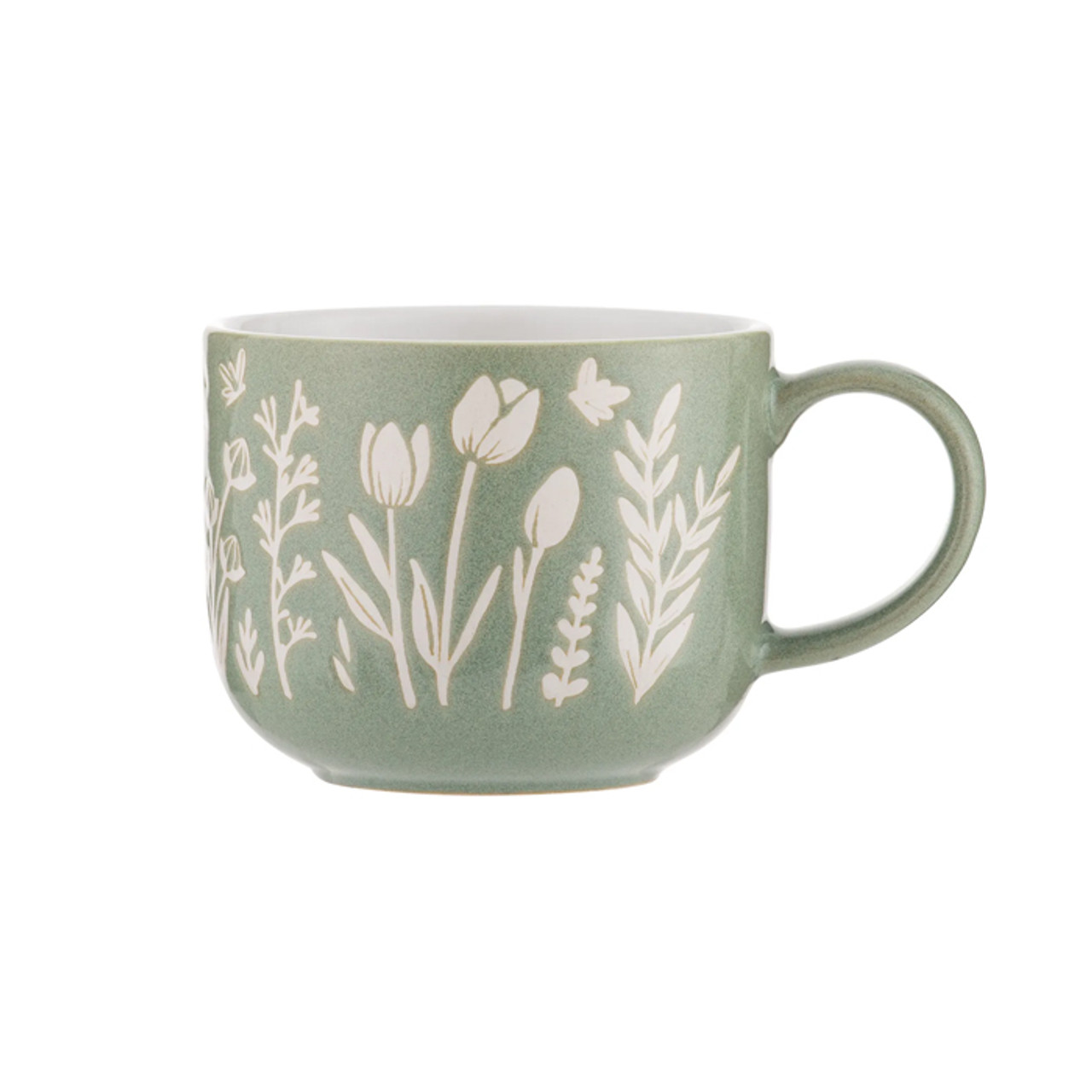 In The Meadow Green Tulip Mug 400ml