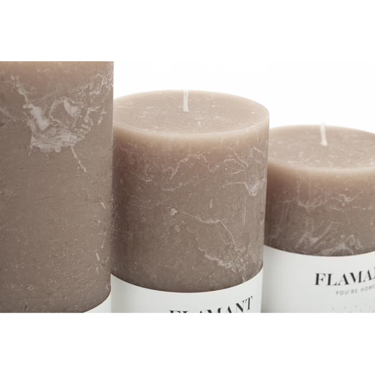 Beth Candle Taupe 7x15cm