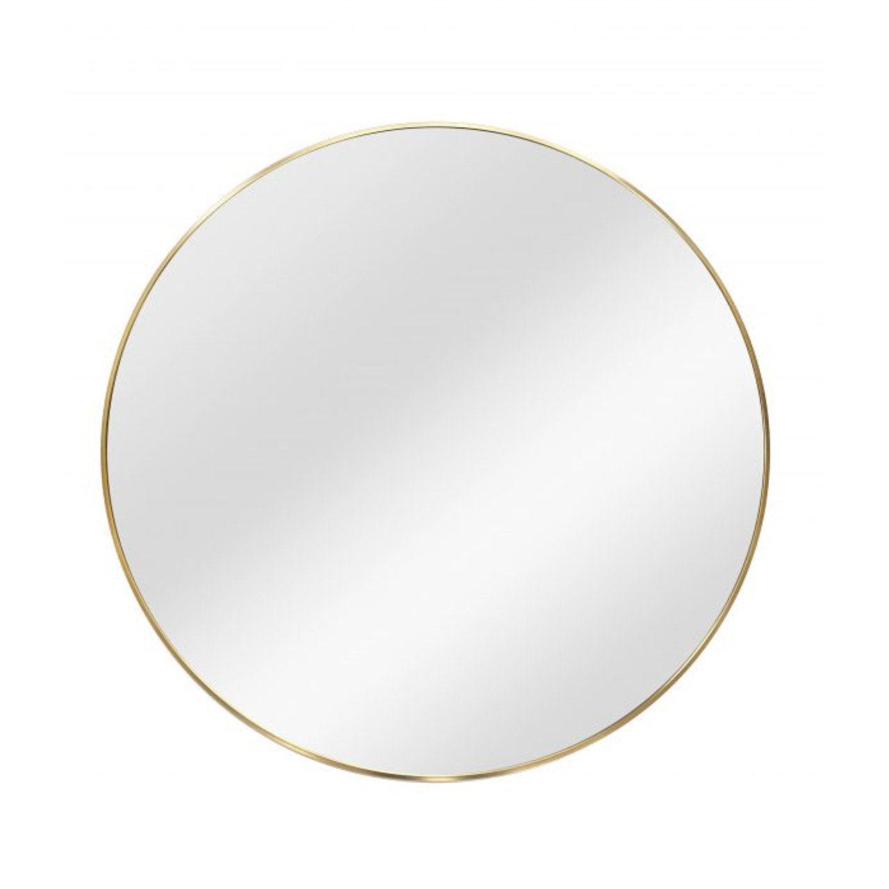 Round Metal Mirror Gold 100cm*in-store
