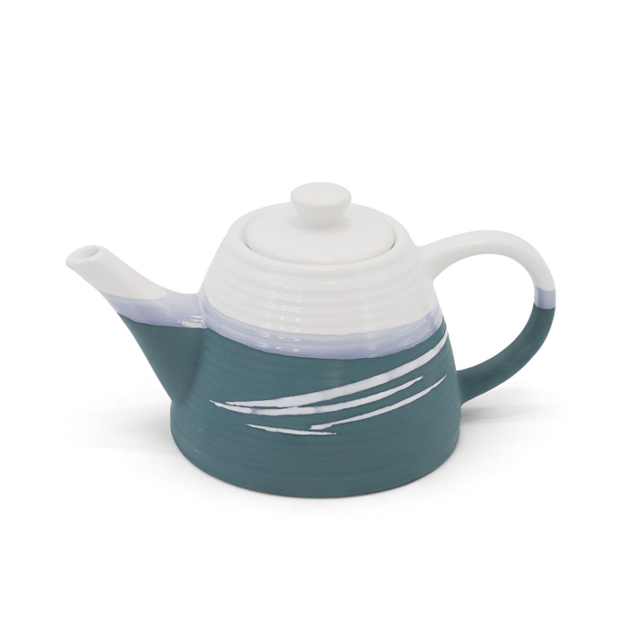 Paul Maloney Pottery Teal Stem Tea Pot