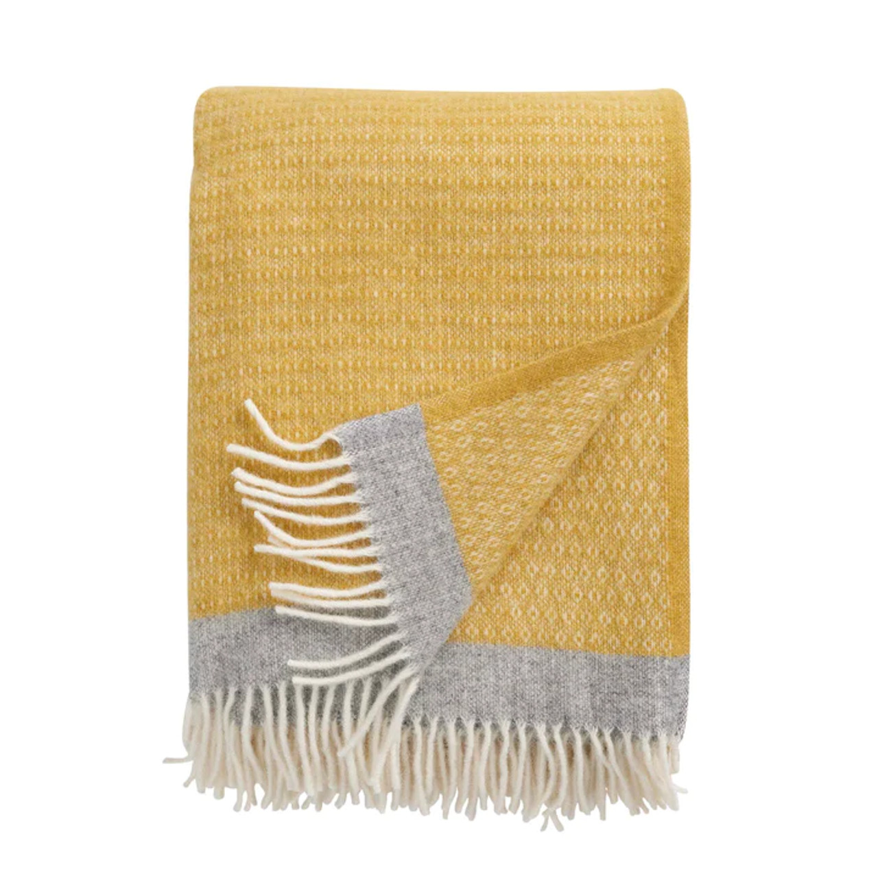 Haralds Yellow 100% Lambswool Throw *in-store
