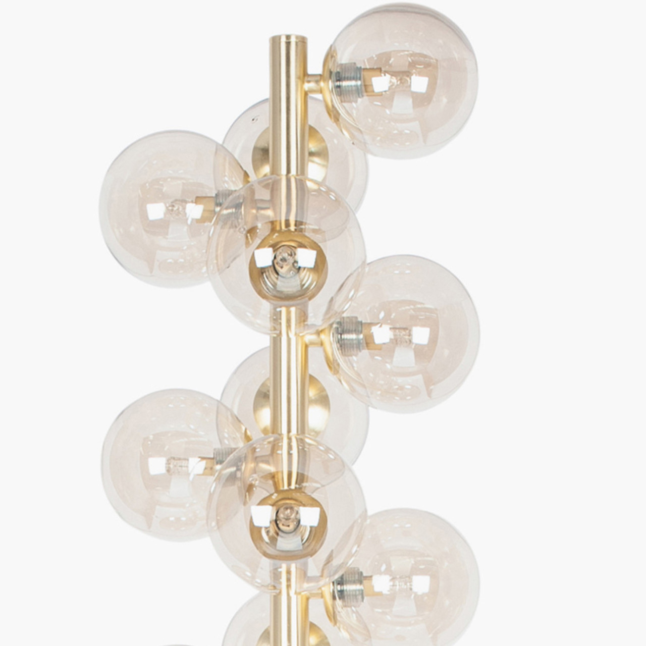 Vecchio Lustre Glass Orb and Gold Floor Lamp *in-store