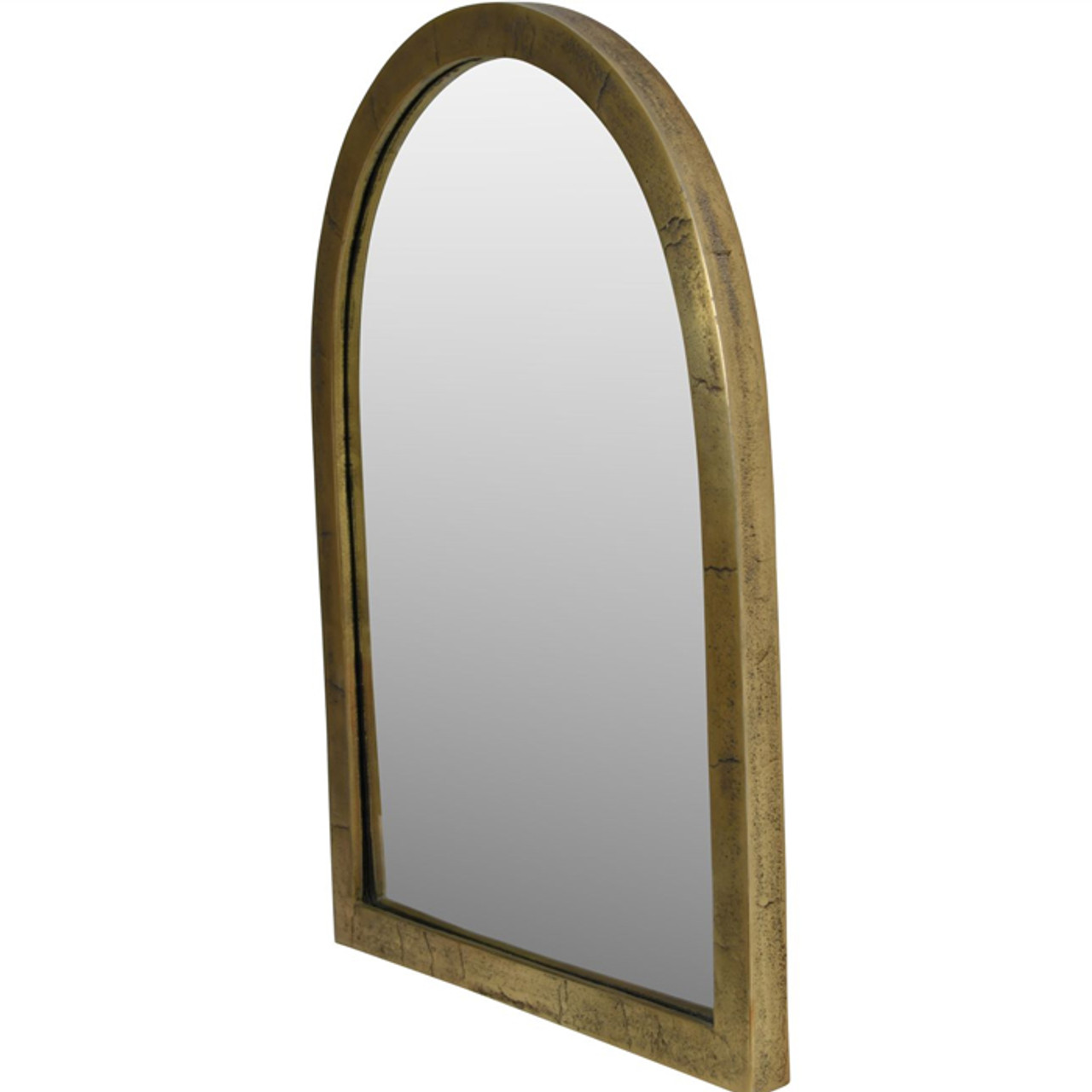 Arched Window Small Mirror in Brass Finish *in-store