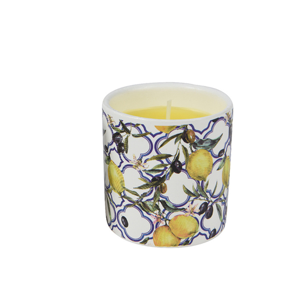 Citronella Wax Ceramic Pot Lemon