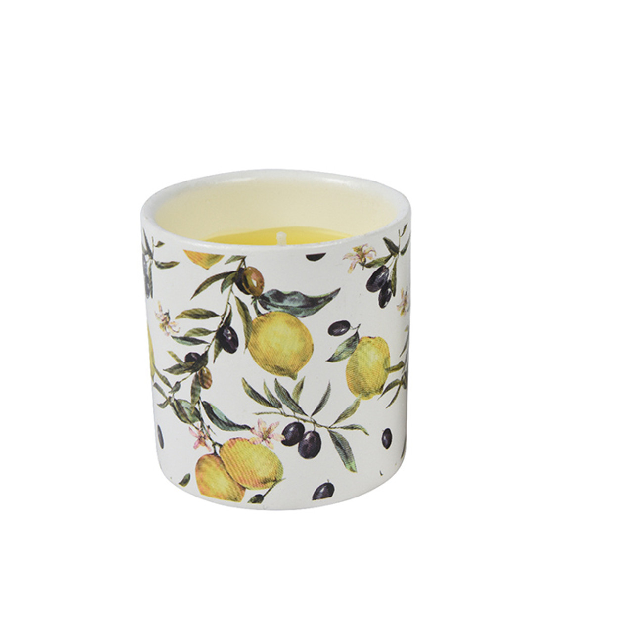 Citronella Wax Ceramic Pot Lemon