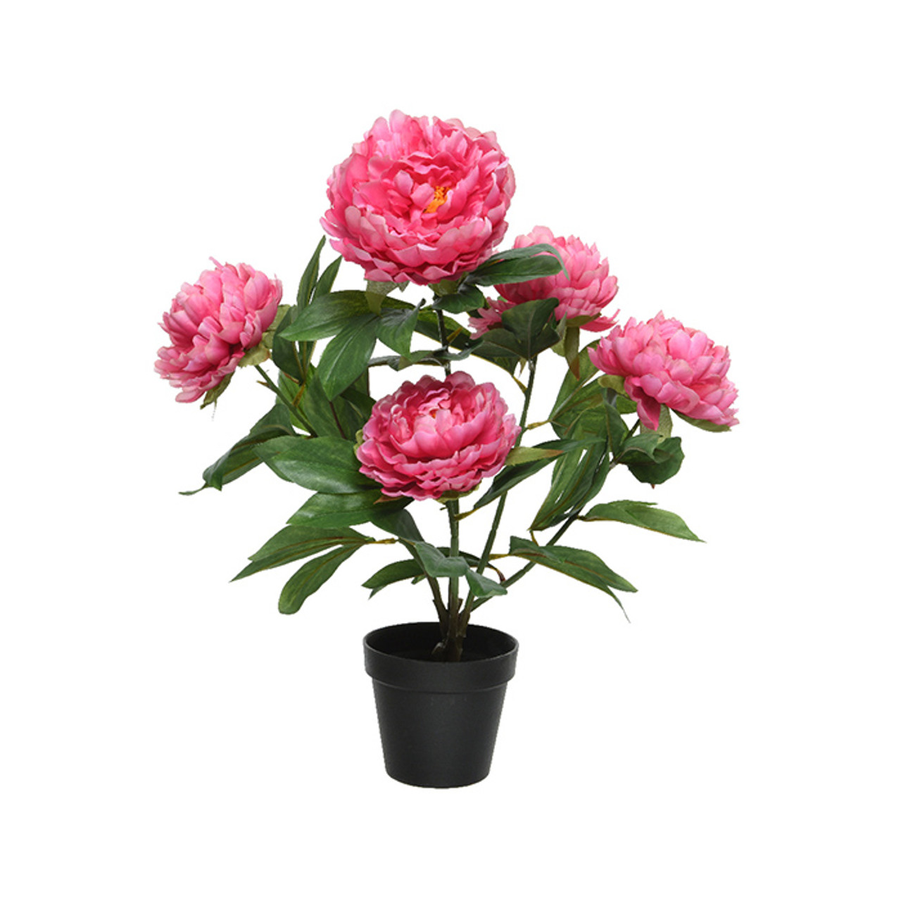 Peony Rose In Pot Polyester Pink 57cm