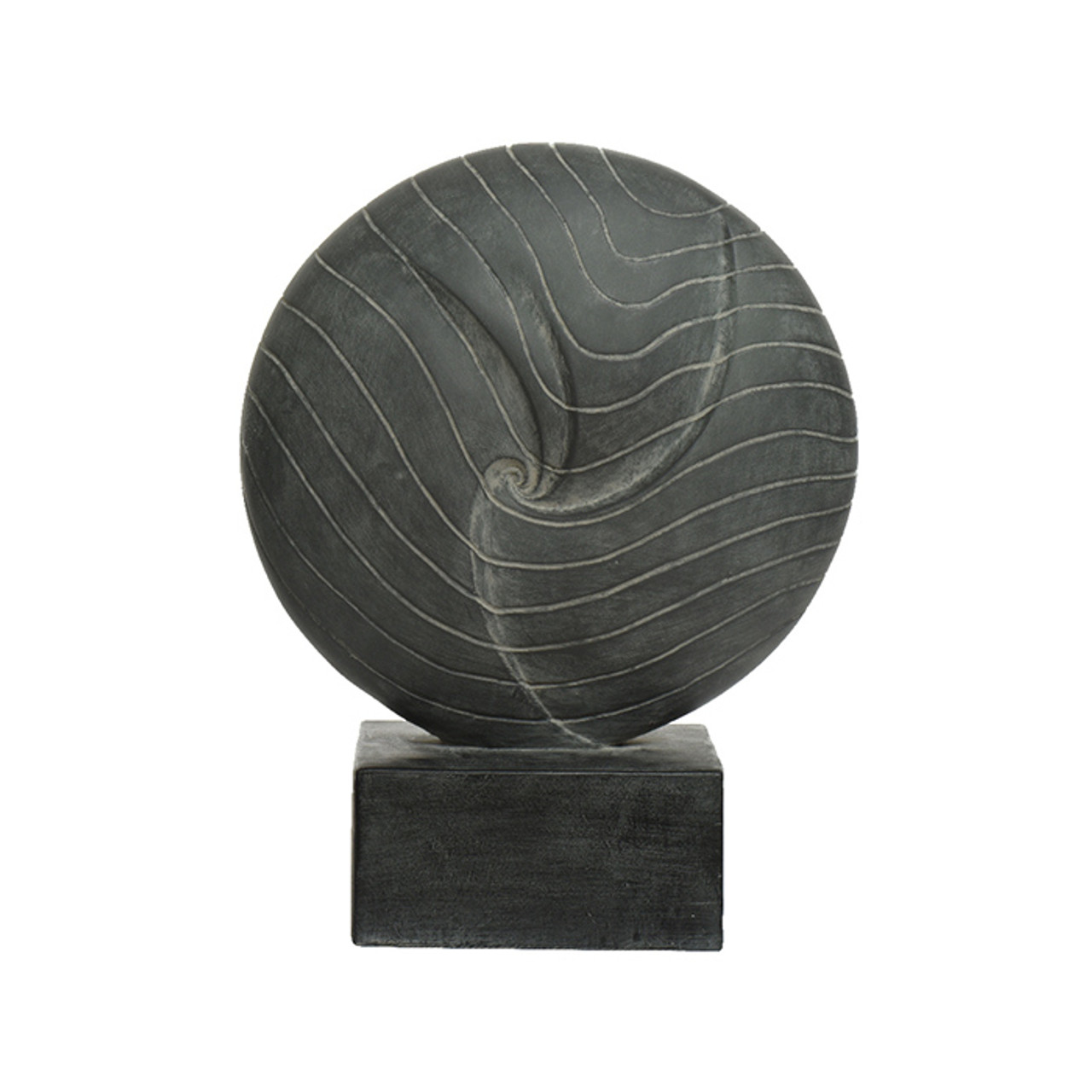 Statue Fibre Clay Round Outdoor Anthracite