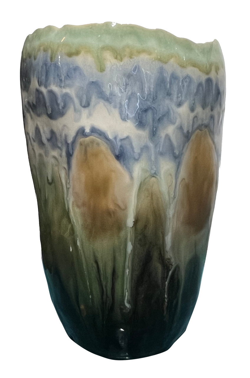 Floral Hand Painted Vase 37cm *in-store