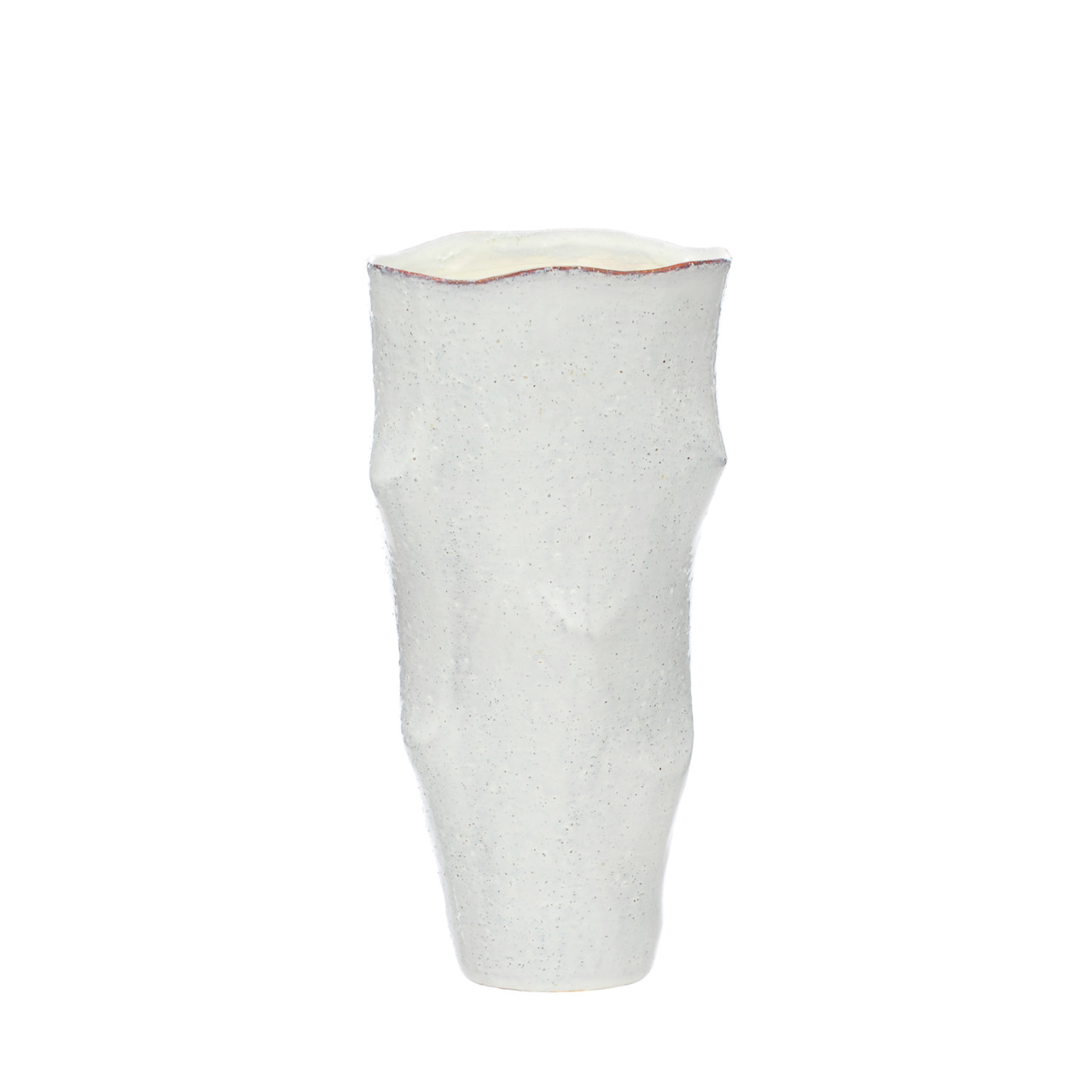 39cm Aged White Vase *in-store