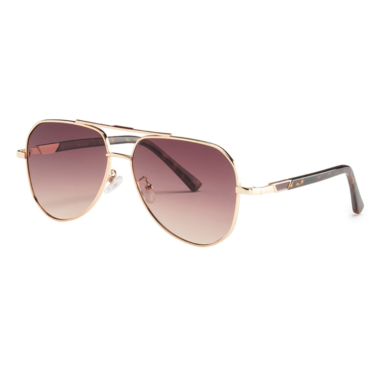 Sunglasses Gold Aviator Brown