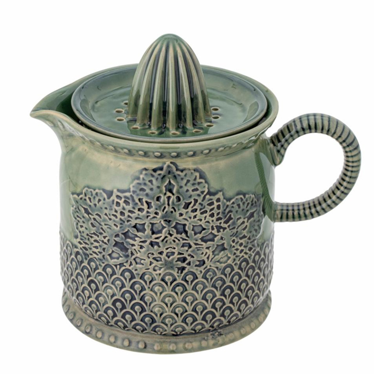 Liselu Lemon Juicer, Green, Stoneware