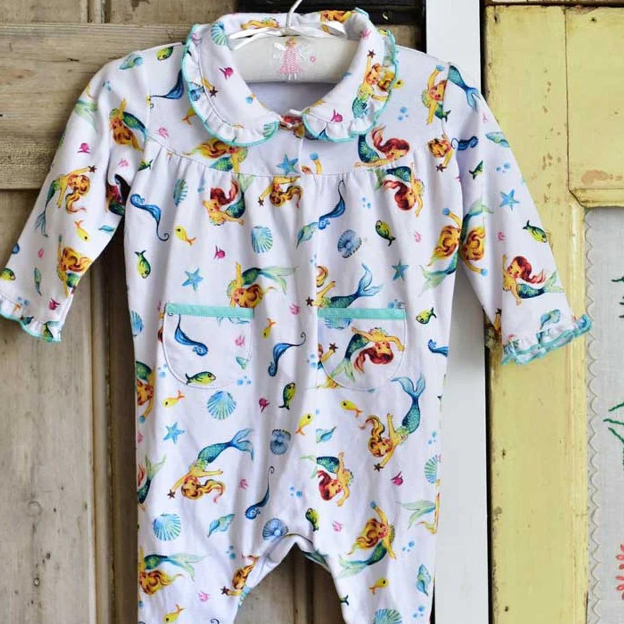 Mermaid Print Baby Jumpsuit 12-18M *in-store