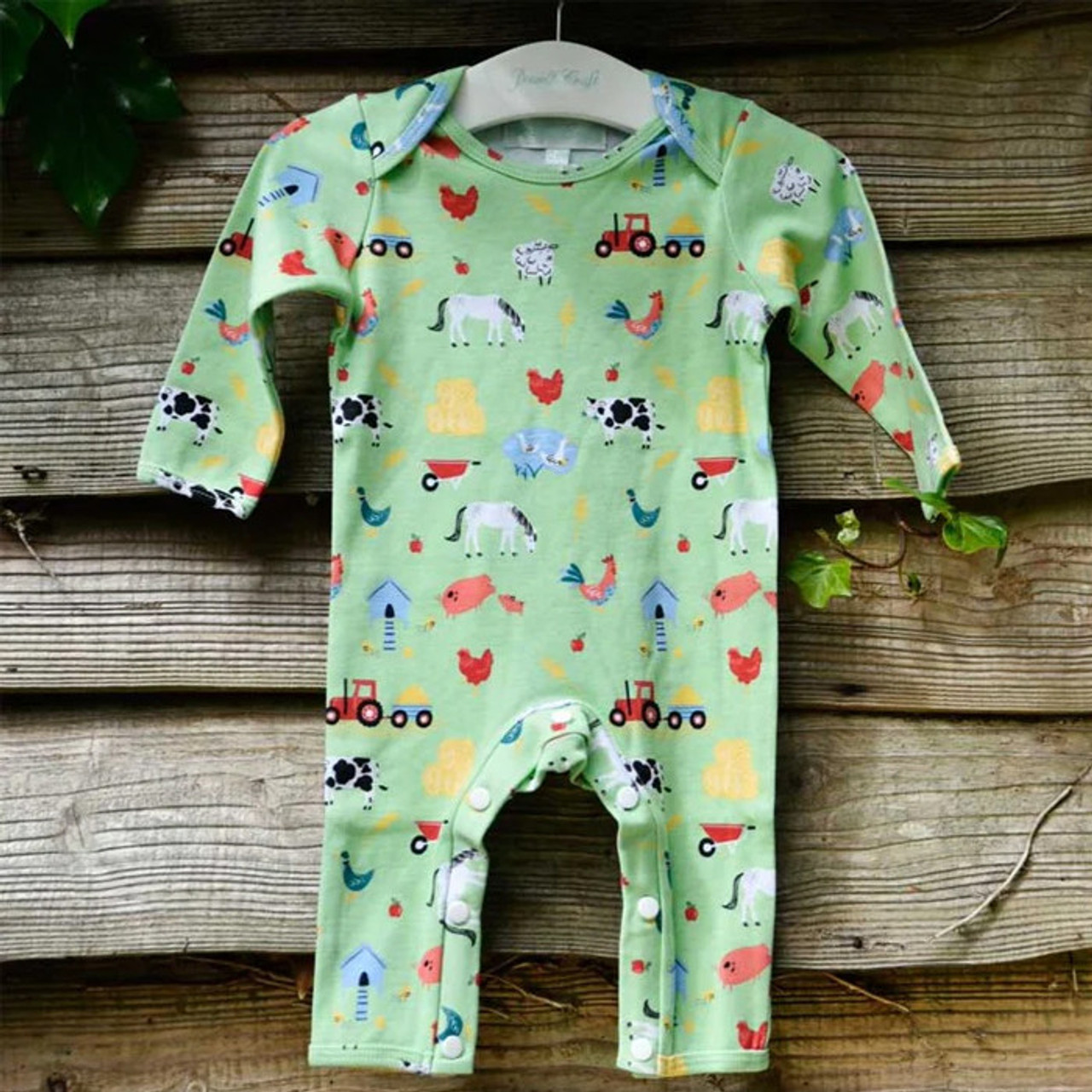 Farmyard Print Jumpsuit 6-12M *in-store