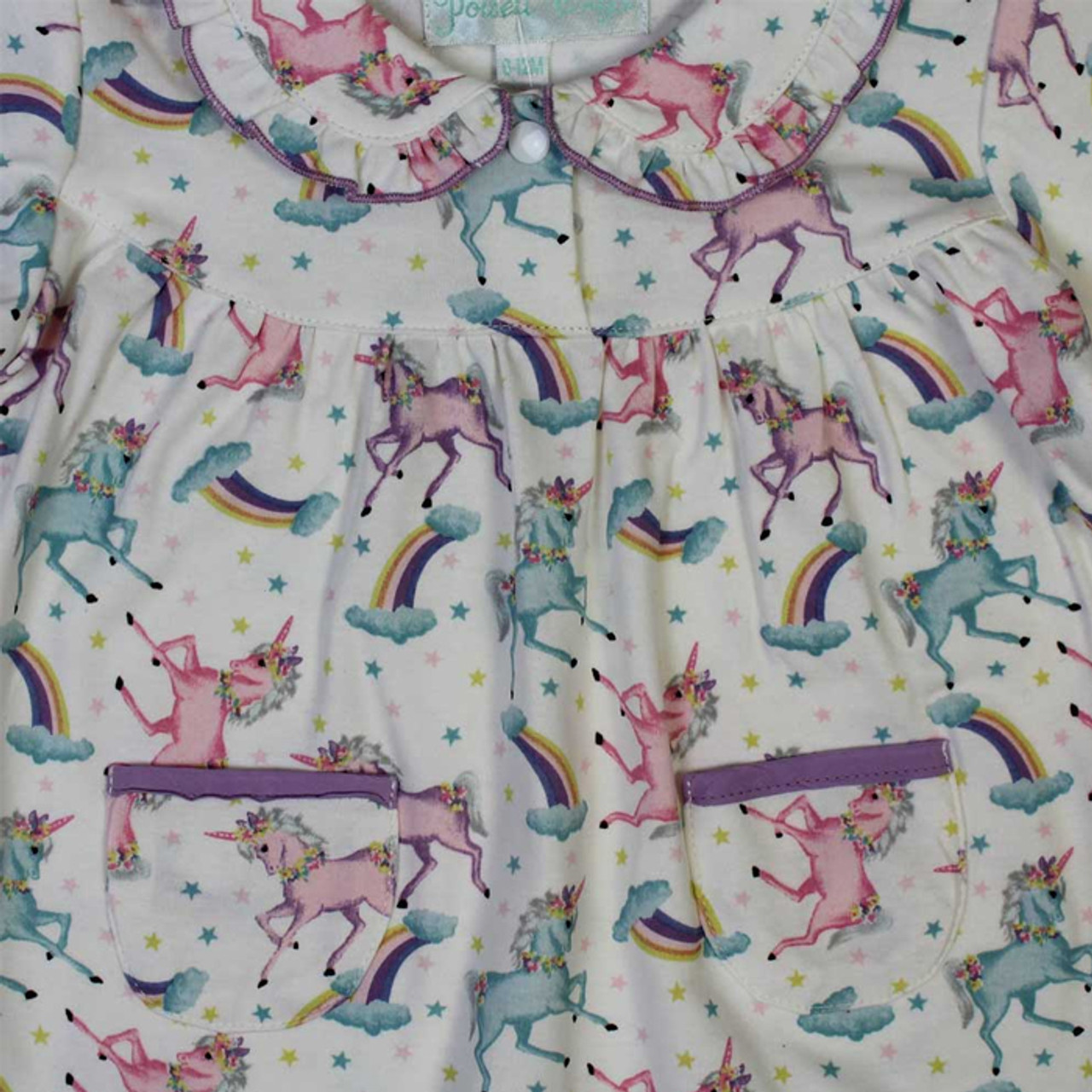 Unicorn Baby Jumpsuit 0-6M *in-store