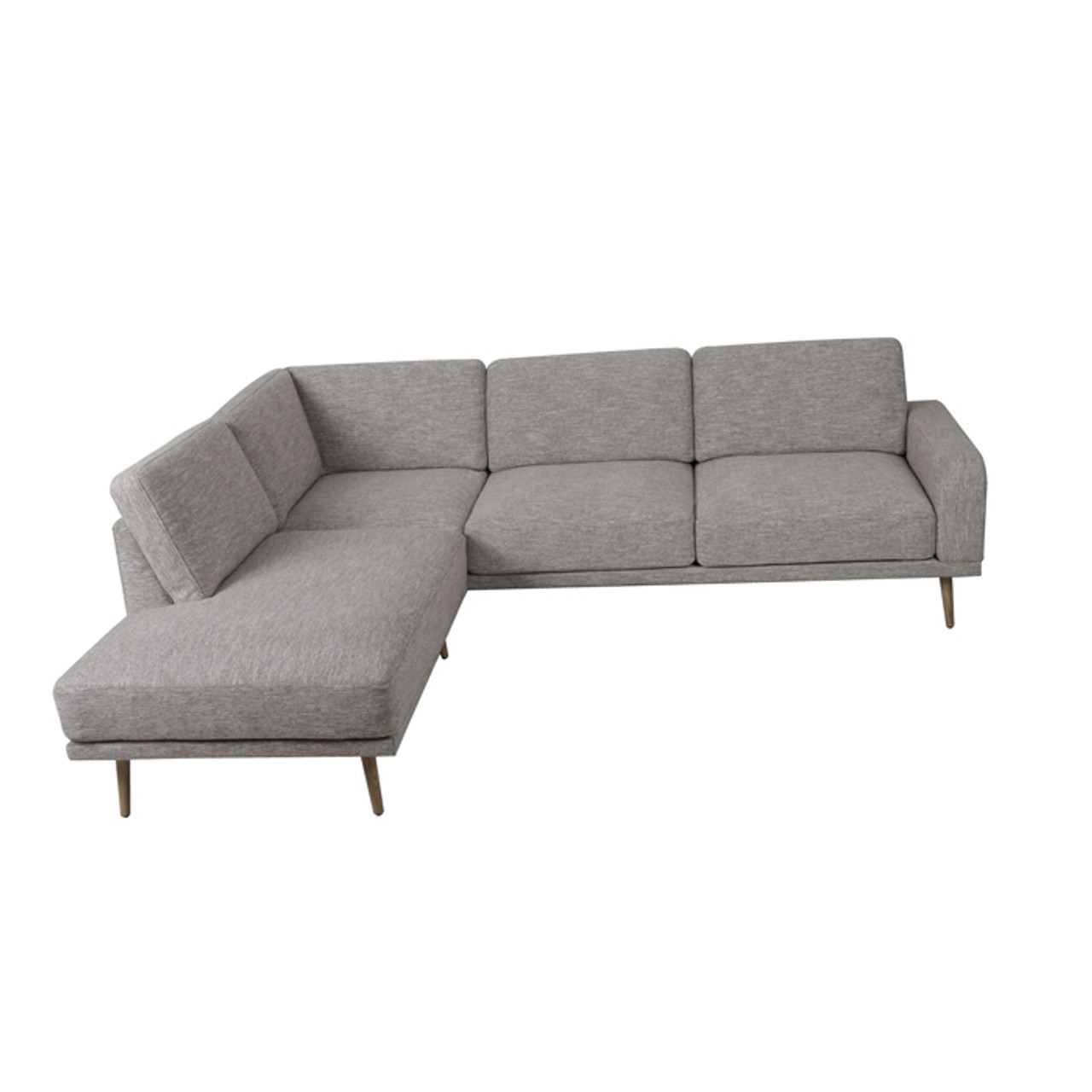 Darcy Boucle Fabric L Shaped Sofa - Left