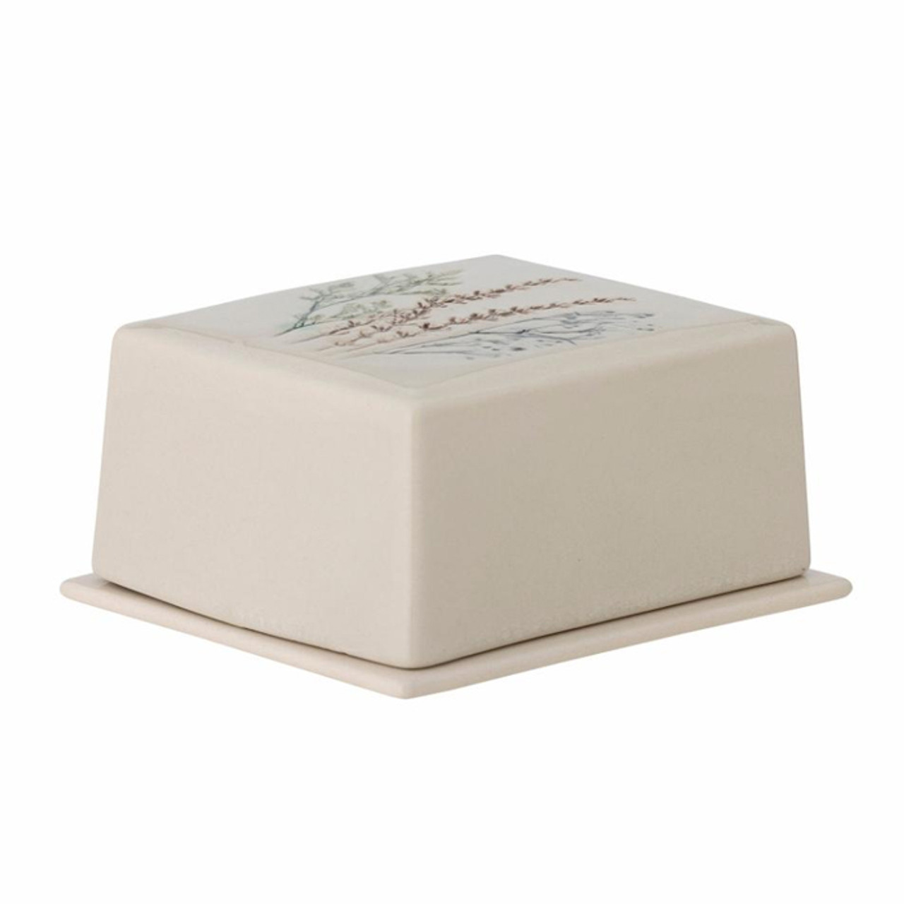 Bea Butter Box, Nature, Stoneware 15cm