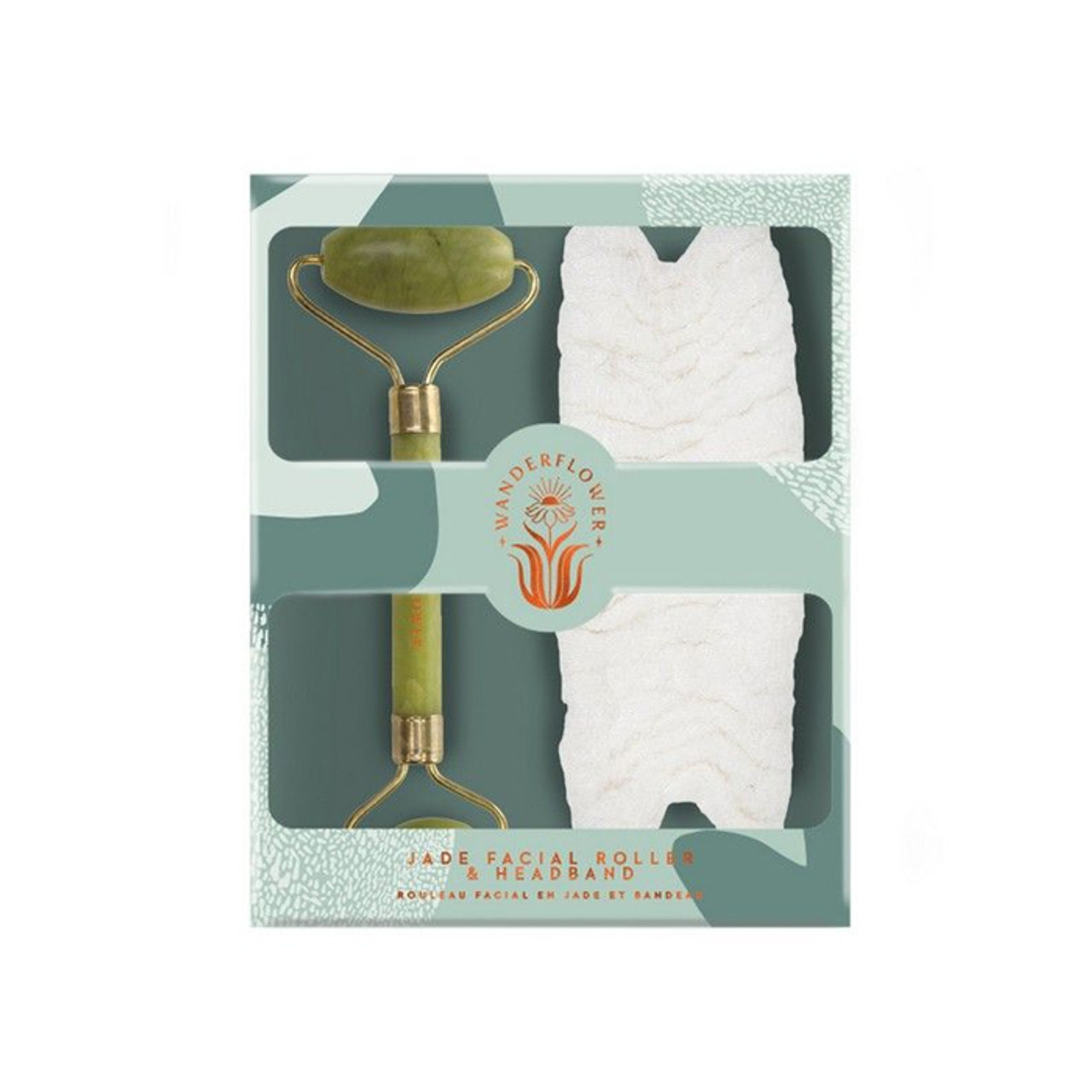 Wanderflower Jade Facial Roller & Head *in-store