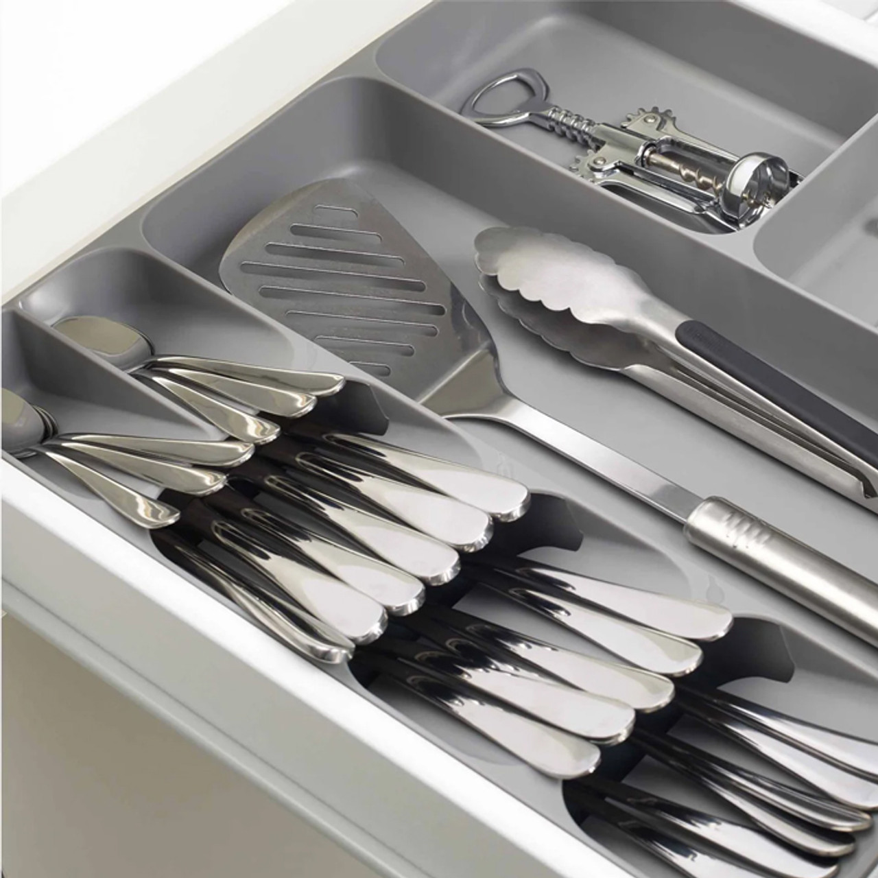 DrawerStore™ Grey Cutlery, Utensil & Gadget Organiser *in-store