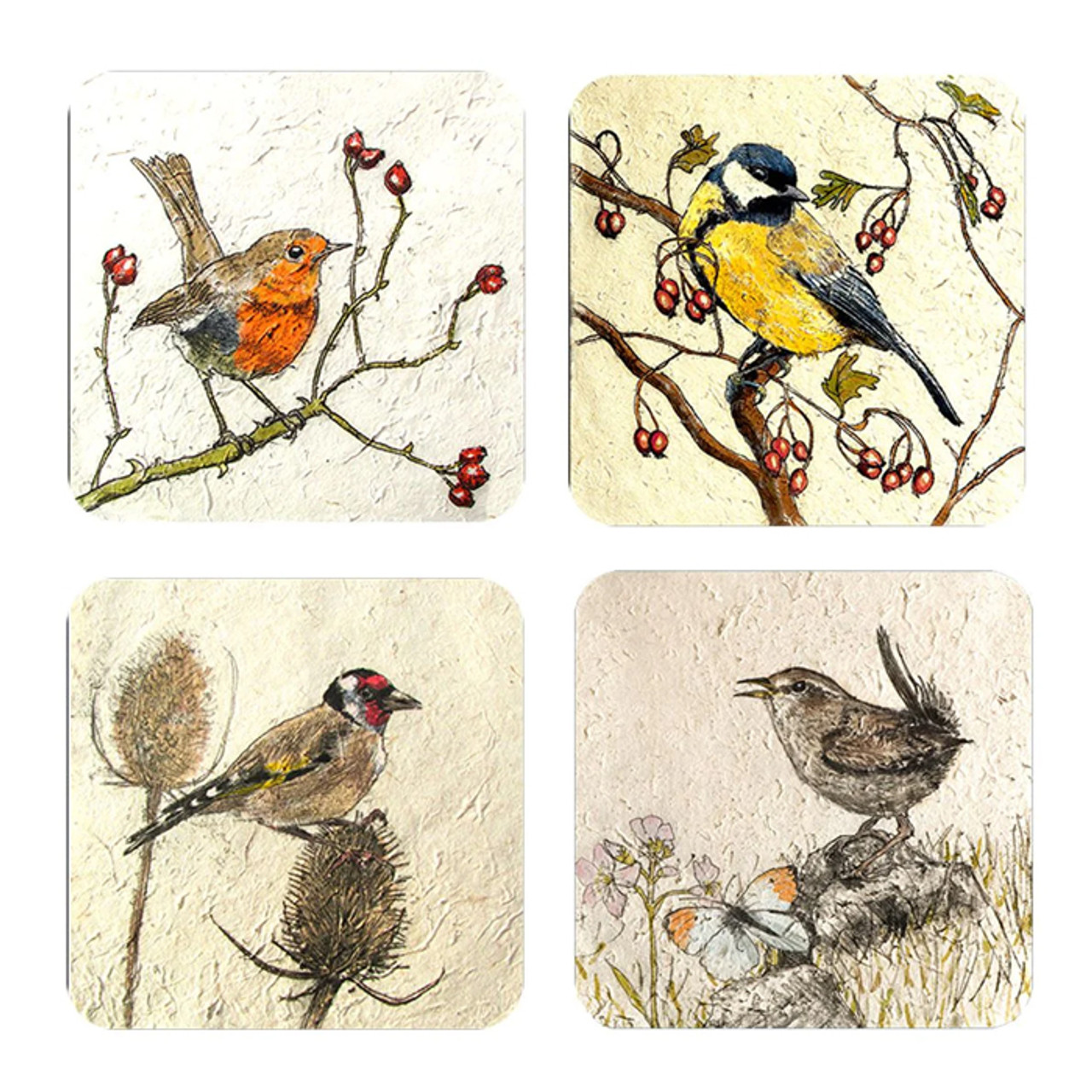 Garden Birds Coasters 10x10cm *in-store