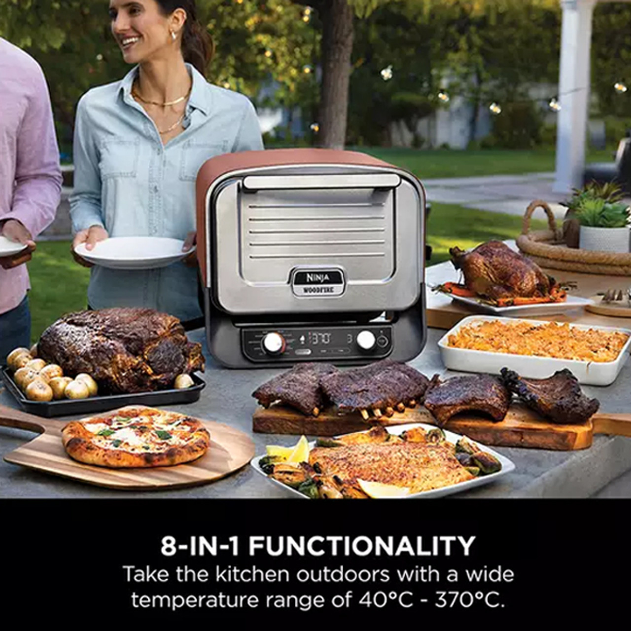 Ninja Woodfire Electric Outdoor Oven, Artisan Pizza Maker and BBQ Smoker