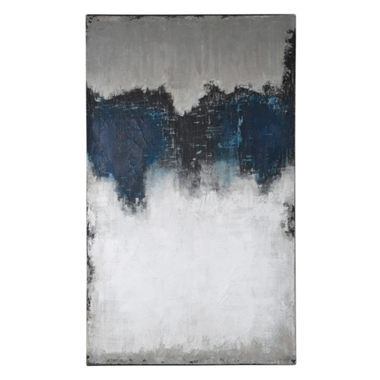 Blue and White Extra Large Abstract Canvas