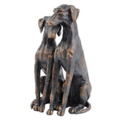 Antique Bronze Pup Sculpture