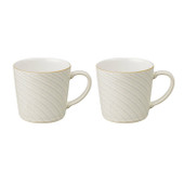 Impression Cream Set of 2 Accent Large Mug