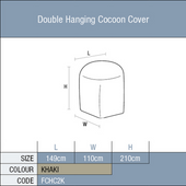 Double Hanging Cocoon Cover - Khaki