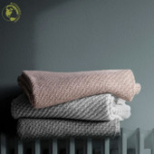 Diagonal Alpaca Wool Throw - Grey/Light Grey 130 x 200cm *In-store