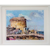 “Chinwag” – Martello Tower, Seapoint , Signed Framed Print – Frame size 21 x 17″
