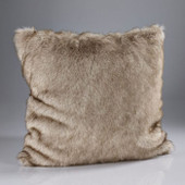 Siberian Wolf Faux Fur Cushion 45cm