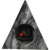 Grey Marble Triangular Mantel Clock