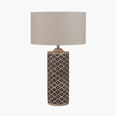 Orissa Tall Wooden Diamond Table Lamp