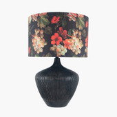 Manaia Antique Black Textured Wood Table Lamp *in-store