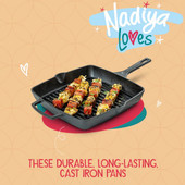 Nadiya Hussain 27cm Cast Iron Square Grill Pan