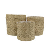 Basket Sea Grass Round 33x33cm