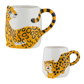 Cheetah Set Of 2 Mugs 19.5cl