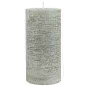 Rustic Candle Light Grey 14cm