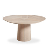 Round Extending Table Oak White Oil