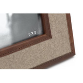 Milburn Picture Frame, Wool and Leather